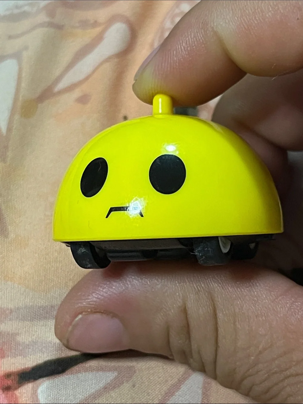 Yellow Wind-Up Bug Toy - Cute Rolling Vehicle